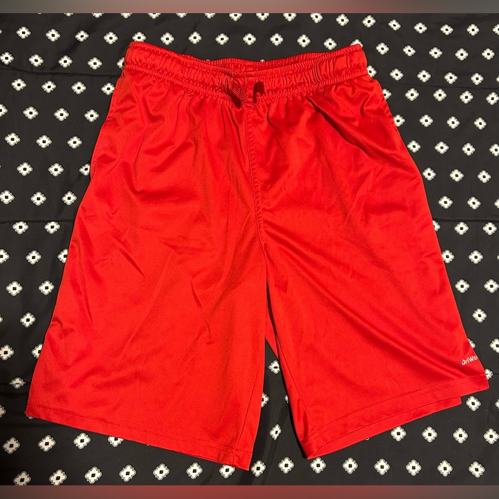 Athletic Works kids Red Athletic Shorts w/pockets&drawstring- size- xl/xxl